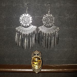 Earrings and ring